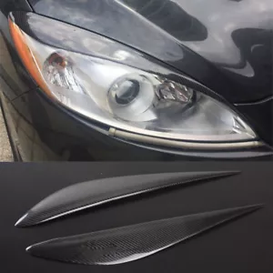 Carbon Fiber Headlight Cover Eyebrows Eyelid Trim Sticker Decals For Mazda 5 10+ - Picture 1 of 5