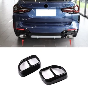 Gloss Black Stainless Rear Exhaust Muffler Tip Cover Fits 22-24 G01 G02 X3 X4 - Bild 1 von 4