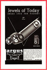 1944 Wwii Ad ~ Argus Military Aviation Optical Equipment ~ Jewels of Today;