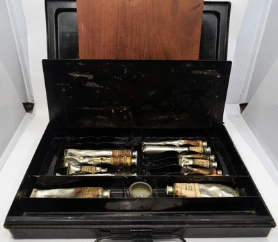 Winsor & Newton - VINTAGE Oil Paint box set! (Genuine Megilp, Cobalt Blue etc.!) - Image 1 of 4