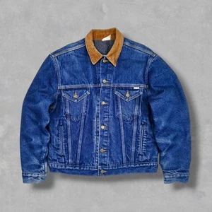 Vintage 1989 Carhartt Denim Trucker Mens Jacket 100 Year Anniversary Medium USA - Picture 1 of 11