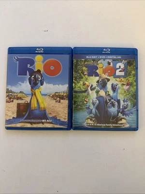 Rio and Rio 2 (Blu-ray, DVD, Digital HD) LOT - Image 1 of 4