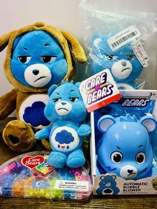 Care Bears Grumpy Bear Plüsch Set ~ Schlüsselanhänger ~ Schmuck zum Selbermachen ~ Blasenbläser - Bild 1 von 6
