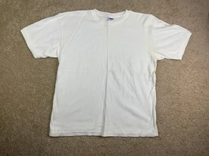 Vintage Old Navy Basic T-Shirt Herren XL Rippstrick Rundhals einfarbig weiß - Bild 1 von 9