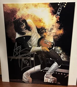 ACE FREHLEY SMOKING GUITAR SIGNED KISS 11x14 PHOTO SPACEMAN AMAZING - Picture 1 of 1