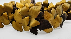 Vintage Gold Bronze Serviettenringe Blätter Retro Herbst Rustikal Halloween Tisch Set 10 - Bild 1 von 11