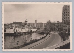 Savona Italia 1957 - Vapor ESSO Gasolinera Puerto - Foto antigua años 50 - Imagen 1 de 2
