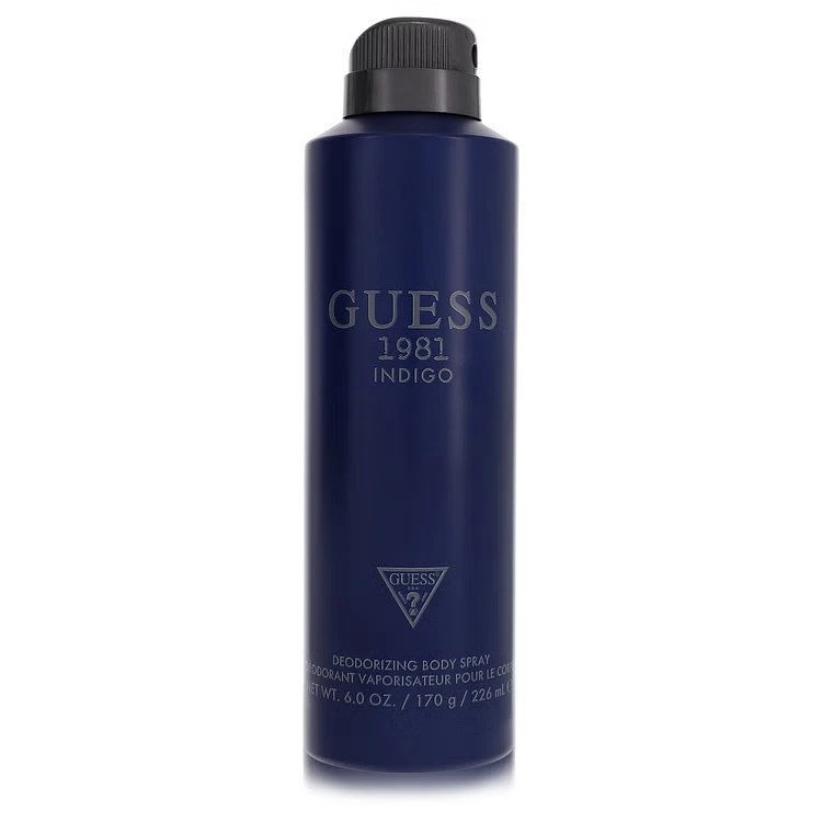 GUESS 1981 Indigo Mens Deodorizing Body Spray 6oz / 170g -