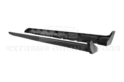 GT500 Style MATTE BLACK Pair Side Skirt For 10-14 Ford S197 Mustang Rocker Panel - Image 1 of 4