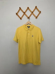 Psycho Bunny Men's Classic Pique Polo Shirt Pima Yellow Short Sleeve Size L/6 - Picture 1 of 7
