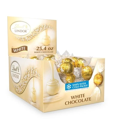 Lindt Lindor белый шоколад конфеты трюфели, белый шоколад конфеты остроумие - Изображение 1 из 4