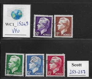 WC1_15249. MONACO. PRINZ RANIERI Set 1950. Sc. 253-257. Gebraucht - Bild 1 von 1