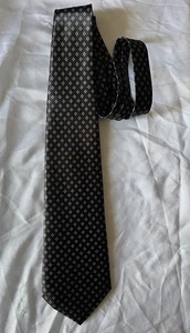 Black Diamond Necktie Vintage Necktie 4” Wide 57” Length - Picture 1 of 8