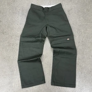 Dickies Work Pants Dark Green 30 x30 Loose Fit Double Knee Work Baggy Skater - Picture 1 of 24