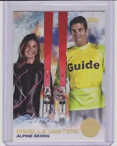 RARA TARJETA ARCO IRIS DORADA DANELLE UMSTEAD 2014 TOPPS OLÍMPICA #85 ~ ESQUÍ ALPINO - Imagen 1 de 1