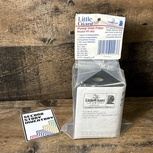 LITTLE GIANT PUMP INLET FILTER MODEL PF-WG Filter 2 3/4"H X 3"L X 4 15/16W - Picture 1 of 2