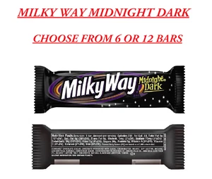 MILKY WAY Midnight Dark Chocolate Caramel Nougat, 1.76oz. (Choose 6 or 12 Bars) - Picture 1 of 12