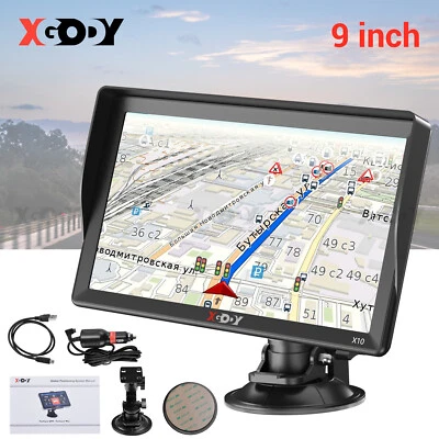 9'' LKW PKW GPS Navigationsgerät Auto Navi EU Karte Wohnmobile POI Blitzer XGODY - Bild 1 von 4