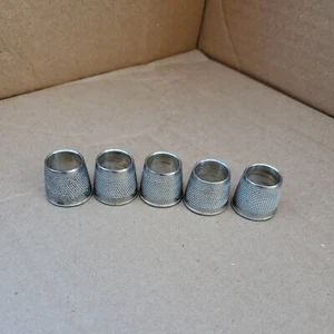 C.S. Osborne 5 Pk. Open End Thimble Size 0 Made In USA Vintage Brass - Picture 1 of 8