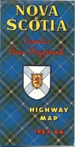 Mapa oficial de carreteras 1963 Nova Scotia Cabo Bretón Halifax Canadá Dartmouth - Imagen 1 de 4