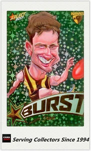 2017 AFL Footy Stars Green Starburst Caricature Card SB40 L. Shiels (HAWKS) - Picture 1 of 1