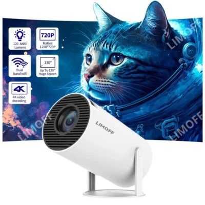 Mini Beamer 4K UHD Heimkino Projektor LED 5G WiFi Bluetooth Android Taschenkino - Bild 1 von 4