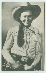 1950s Cowboy Arcade Card, Tex Ritter with Faux Signature - Picture 1 of 1