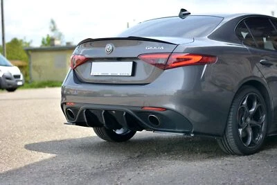 Heck Spoiler Aufsatz Abrisskante passend für Alfa Romeo Giulia schwarz Hochglanz - Bild 1 von 4