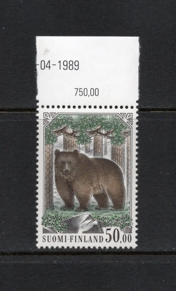 S1836   Finland  1989   fauna   brown bear   1v.   MNH - Imagem 1 de 1