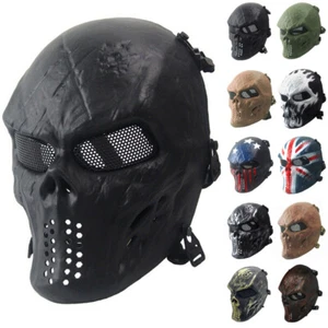Skull Skeleton Full Face Mask Halloween Mask Eye Protection For Masquerade Party - Picture 1 of 22