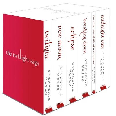 Twilight Saga Series 6 Books Collection Set by Stephenie Meyer (White Cover) - Image 1 of 2