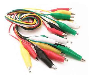 10pcs Dual-ended Alligator Roach Clip Cable Jumper Wire Test Leads 50cm 5Color - Picture 1 of 7