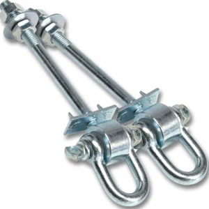 Sicherheits - Schaukelhaken mit Schäkel für Schaukelbalken bis 120 mm Ø per Paar - Bild 1 von 1