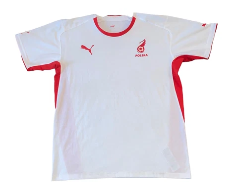 Puma Poland Polska Soccer Shirt, Men's Medium, Red & White Cover