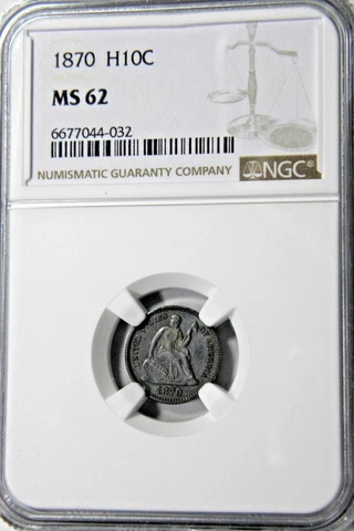 1870 LIBERTY STD 1/2 DIME NGC MS62 DEEP BEAUTIFUL ORIGINAL SKIN Cover
