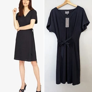Phase Eight Sz 16 Navy Blue Fallon Pleat Dress NEW W Tags - Picture 1 of 5