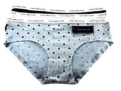 Tommy Hilfiger - 大号 - Hipster 女式棉质内裤内衣 - 3 件装 - 蓝色 — 第 1/4 张图片