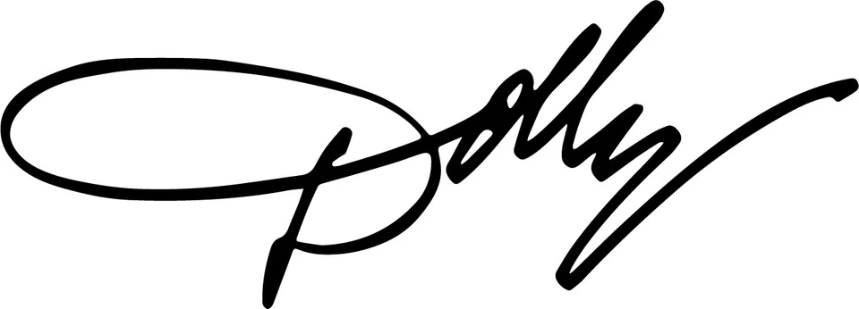 Dolly Parton Signature autograph VINYL DECAL musician country dollywood