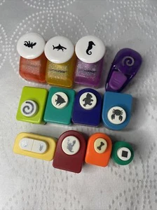 Lot of 13 Paper Punches Sea Creatures, Shapes, Hand/Foot, more - Picture 1 of 2