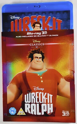 WRECK-IT RALPH Brand New 3D (and 2D) BLU-RAY Movie w/ SLIPCOVER 2012 Walt Disney Foto 1 de 4