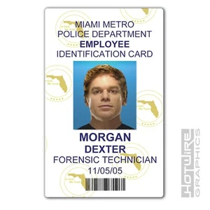 Plastic ID Card (TV Series Prop) - Dexter Morgan - DEXTER Forensics Police PVC - Imagen 1 de 2