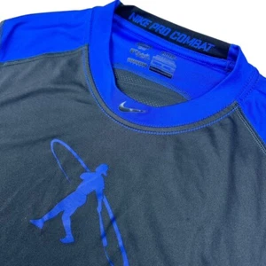 Nike Pro Combat Griffey Swingman Men's Fitted Baseball Shirt Blue • Small - Picture 1 of 8