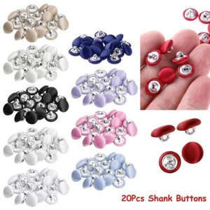 20Pcs Fabric Covered Shank Button For Coat dress Sofas Headboard Sewing Buttons - Picture 1 of 42