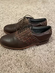 Footjoy Nuevo Premiere Classics Dry Croc Hombres 10.5D Zapatos de Golf De Colección Marrón 50305 - Imagen 1 de 8