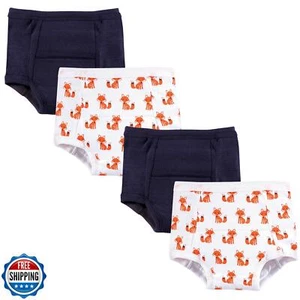 Hudson Baby Unisex Baby Cotton Training Pants, Foxes, 4 Toddler - Picture 1 of 1