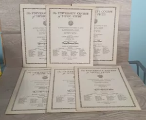 (6) THE UNIVERSITY COURSE OF MUSIC STUDY G-vg Condition - Imagen 1 de 6