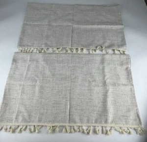 2 Tassel Polyester Textured Swag Curtain Valance For Farmhouse Kitchen 52Wx15L - Bild 1 von 6