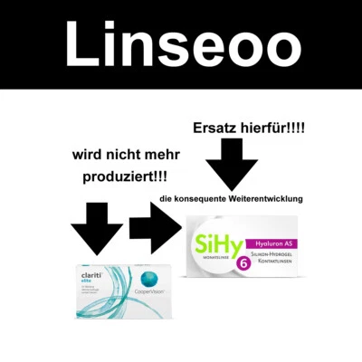 SIHY HYALURON AS MONATSLINSE DIE NEUE KLASSE Aus Clariti Elite wird Sihy Hyaluron As Monatslinsen die neue Klasse (6er Box)