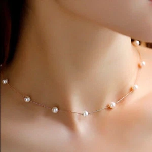 Damen Silber Halskette Schmuck eleganten Charme Geschenk - Bild 1 von 5