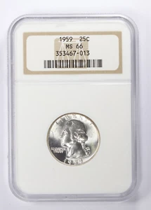 1959 Washington Quarter 25C NGC MS66 - Picture 1 of 4